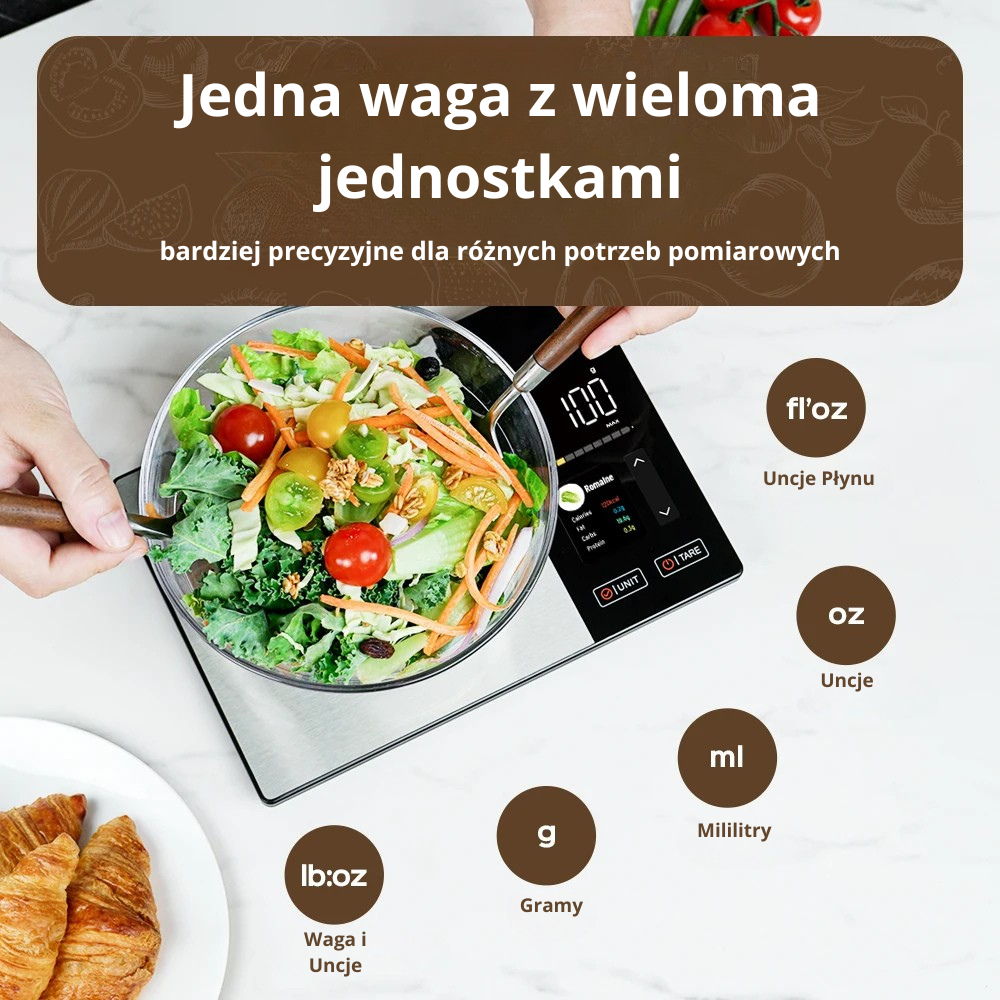 MakroWaga™ – Inteligentna waga kuchenna z analizą kalorii i makroskładników